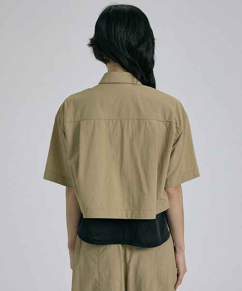 qualite / カリテ シャツ・ブラウス | 【接触冷感＆透湿＆撥水＆UVカット】ナイロンタスランショートシャツ/セットアップ | 詳細8