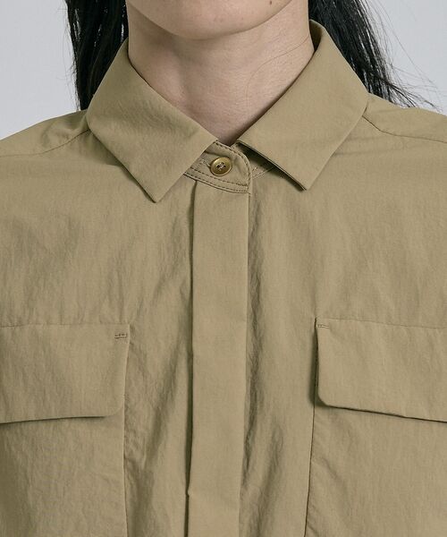 qualite / カリテ シャツ・ブラウス | 【接触冷感＆透湿＆撥水＆UVカット】ナイロンタスランショートシャツ/セットアップ | 詳細9