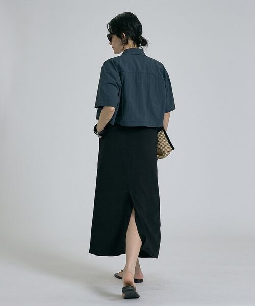 qualite / カリテ シャツ・ブラウス | 【接触冷感＆透湿＆撥水＆UVカット】ナイロンタスランショートシャツ/セットアップ | 詳細17