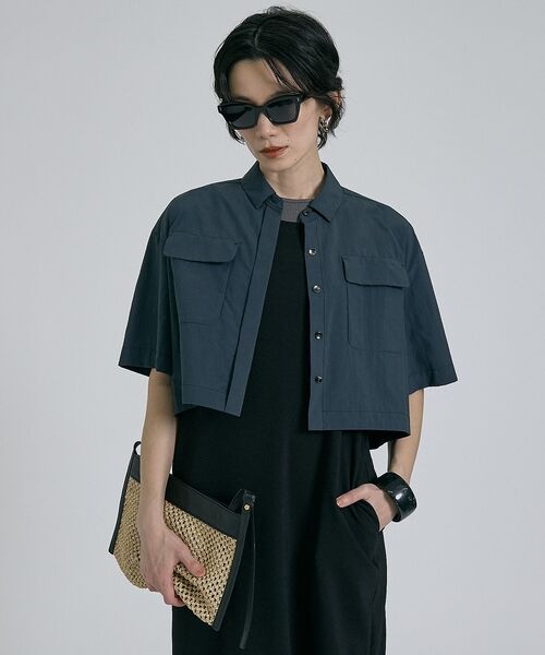 qualite / カリテ シャツ・ブラウス | 【接触冷感＆透湿＆撥水＆UVカット】ナイロンタスランショートシャツ/セットアップ | 詳細18