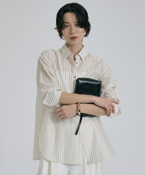 qualite / カリテ シャツ・ブラウス | ラメストライプシャツ【予約】 | 詳細4
