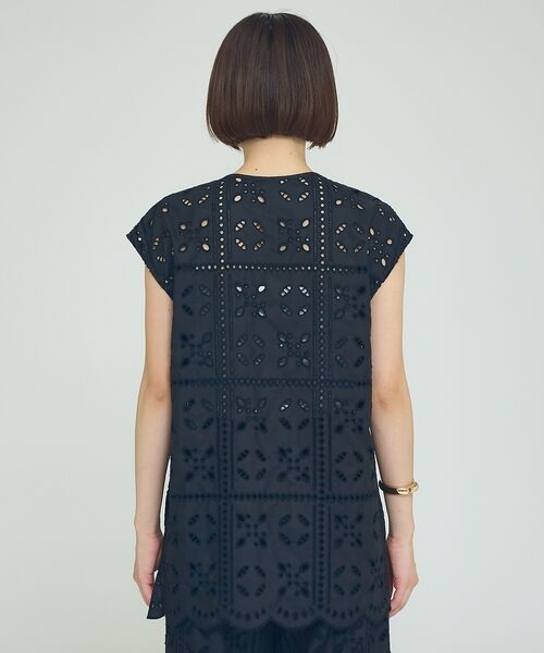 qualite / カリテ キャミソール・チューブトップ | 【セットアップ対応】エンブロイダリーノースリーブブラウス【予約】 | 詳細7