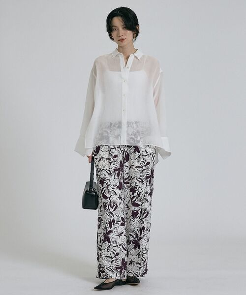 qualite / カリテ シャツ・ブラウス | リネン混レギュラーシャツ【予約】 | 詳細1