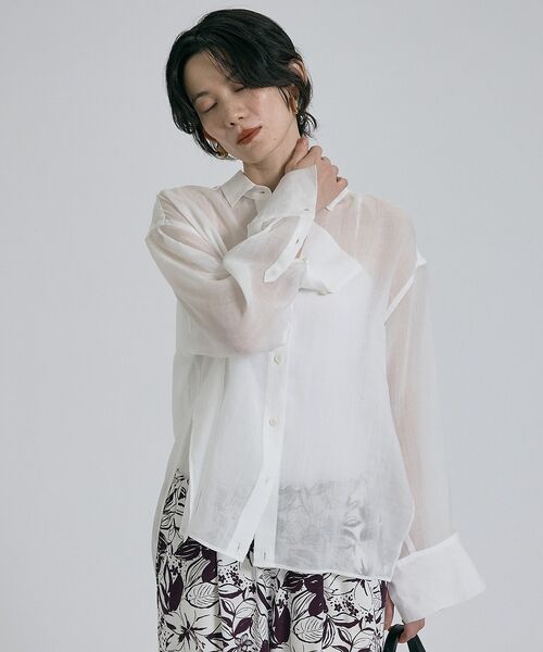 qualite / カリテ シャツ・ブラウス | リネン混レギュラーシャツ【予約】 | 詳細3