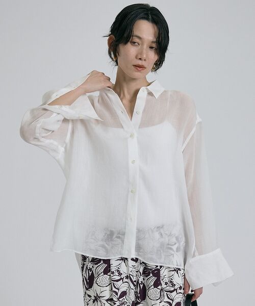qualite / カリテ シャツ・ブラウス | リネン混レギュラーシャツ【予約】 | 詳細4