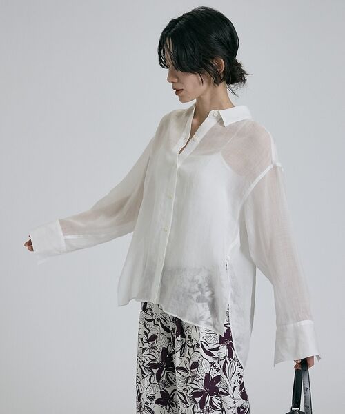 qualite / カリテ シャツ・ブラウス | リネン混レギュラーシャツ【予約】 | 詳細5