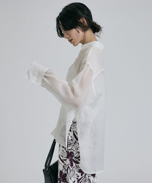 qualite / カリテ シャツ・ブラウス | リネン混レギュラーシャツ【予約】 | 詳細6