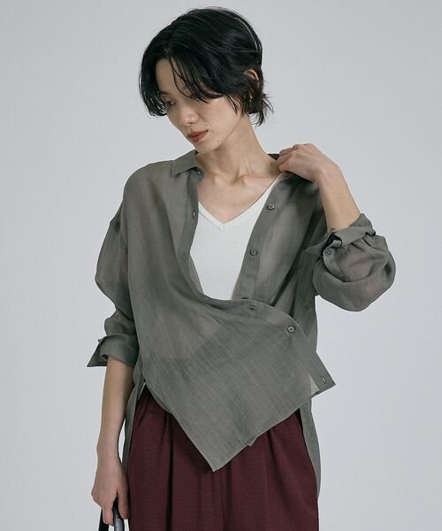 qualite / カリテ シャツ・ブラウス | リネン混レギュラーシャツ【予約】 | 詳細23