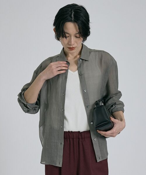 qualite / カリテ シャツ・ブラウス | リネン混レギュラーシャツ【予約】 | 詳細19