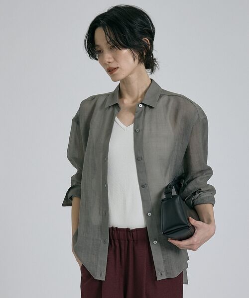 qualite / カリテ シャツ・ブラウス | リネン混レギュラーシャツ【予約】 | 詳細20