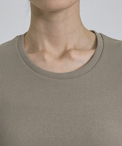 qualite / カリテ Tシャツ | 【大人ラメ×スリット】ラメテレコTシャツ【予約】 | 詳細12