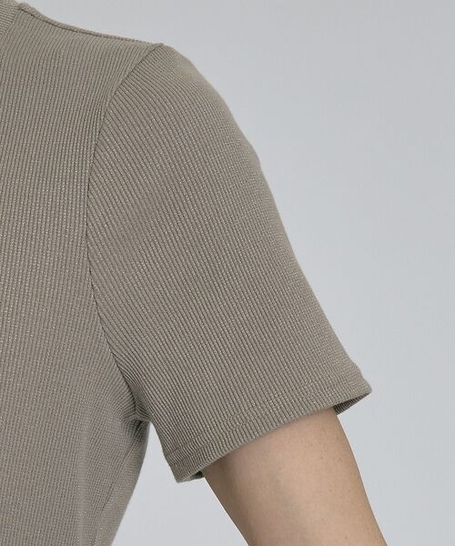 qualite / カリテ Tシャツ | 【大人ラメ×スリット】ラメテレコTシャツ【予約】 | 詳細13