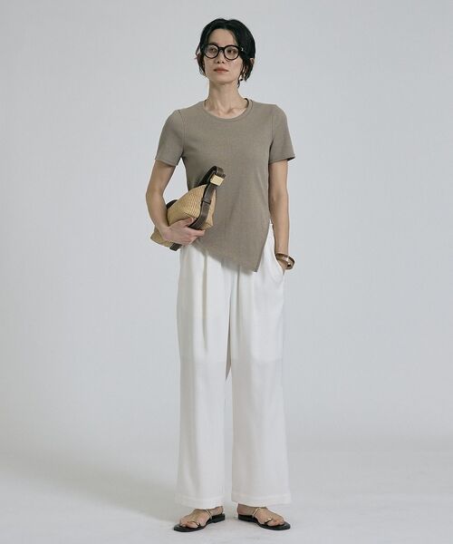 qualite / カリテ Tシャツ | 【大人ラメ×スリット】ラメテレコTシャツ【予約】 | 詳細4