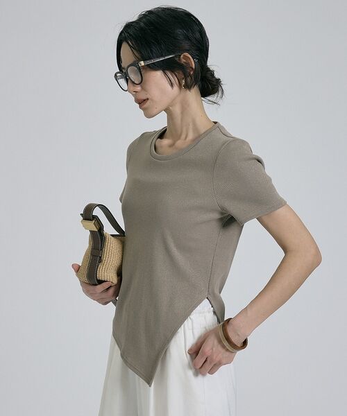 qualite / カリテ Tシャツ | 【大人ラメ×スリット】ラメテレコTシャツ【予約】 | 詳細5