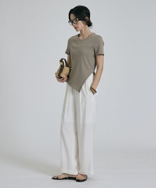 qualite / カリテ Tシャツ | 【大人ラメ×スリット】ラメテレコTシャツ【予約】 | 詳細8