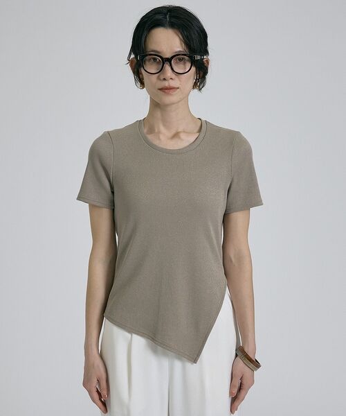 qualite / カリテ Tシャツ | 【大人ラメ×スリット】ラメテレコTシャツ【予約】 | 詳細9