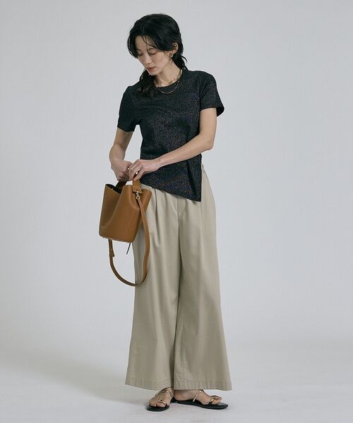 qualite / カリテ Tシャツ | 【大人ラメ×スリット】ラメテレコTシャツ【予約】 | 詳細16