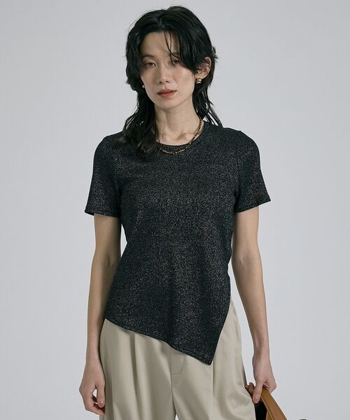qualite / カリテ Tシャツ | 【大人ラメ×スリット】ラメテレコTシャツ【予約】 | 詳細21