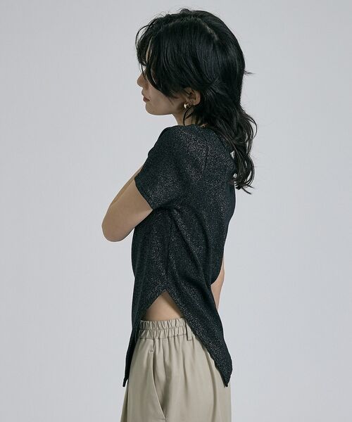 qualite / カリテ Tシャツ | 【大人ラメ×スリット】ラメテレコTシャツ【予約】 | 詳細23