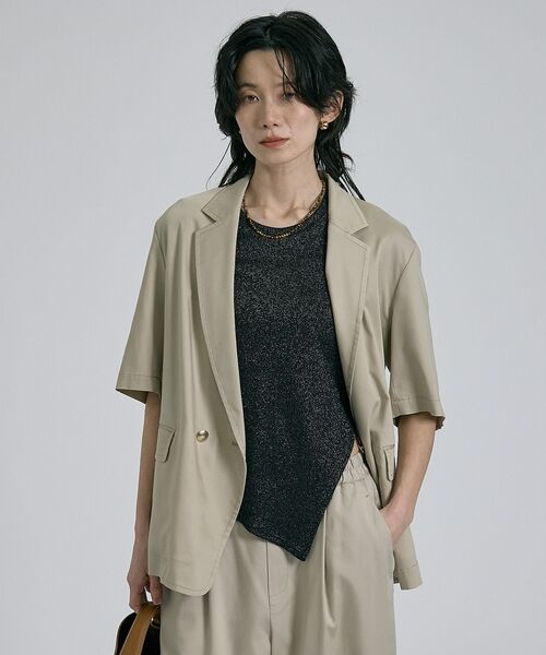 qualite / カリテ Tシャツ | 【大人ラメ×スリット】ラメテレコTシャツ【予約】 | 詳細24