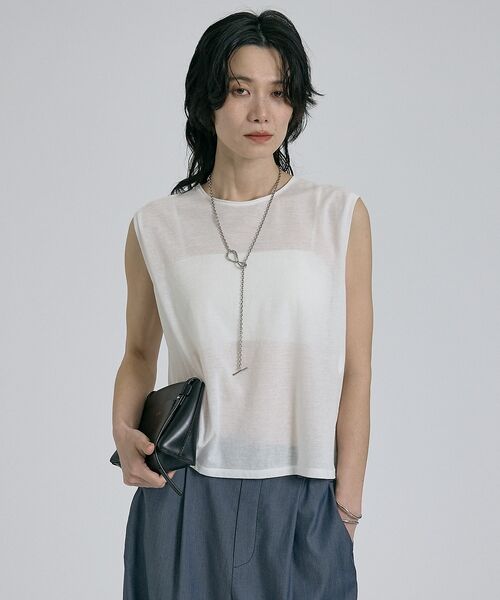 qualite / カリテ キャミソール・チューブトップ | シアーノースリーブT【予約】 | 詳細5