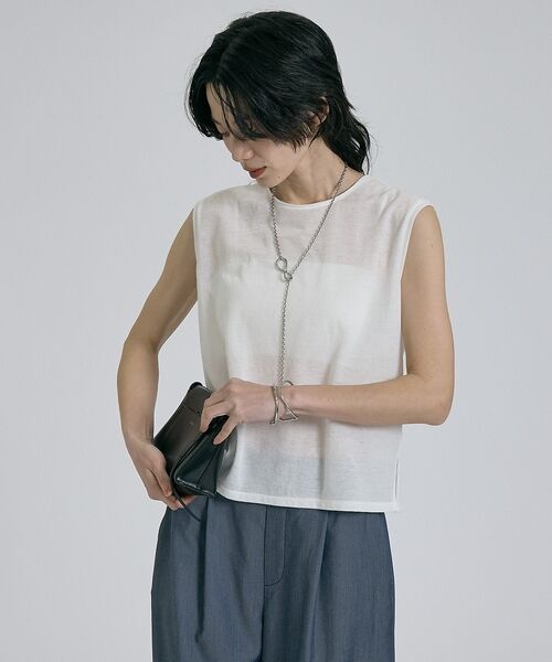 qualite / カリテ キャミソール・チューブトップ | シアーノースリーブT【予約】 | 詳細6