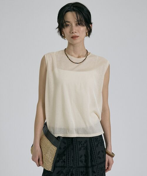 qualite / カリテ キャミソール・チューブトップ | シアーノースリーブT【予約】 | 詳細15