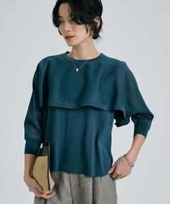 qualite / カリテ シャツ・ブラウス | 【ケープ×タンクの2WAY仕様】シアーケープニット【予約】