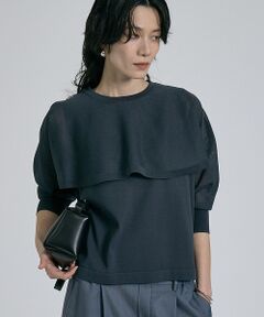 qualite / カリテ シャツ・ブラウス | 【ケープ×タンクの2WAY仕様】シアーケープニット【予約】