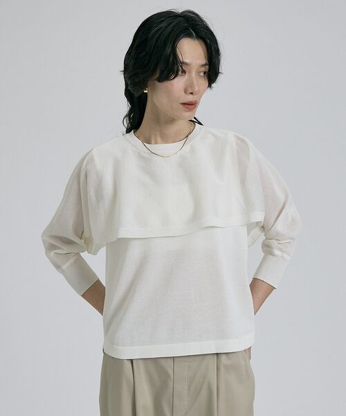 qualite / カリテ シャツ・ブラウス | 【ケープ×タンクの2WAY仕様】シアーケープニット【予約】 | 詳細2