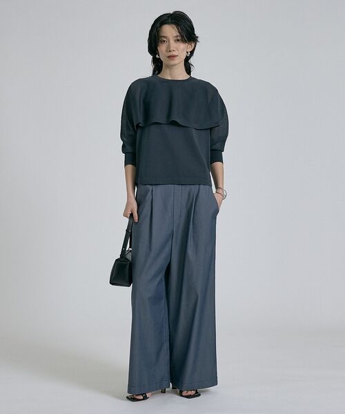 qualite / カリテ シャツ・ブラウス | 【ケープ×タンクの2WAY仕様】シアーケープニット【予約】 | 詳細11