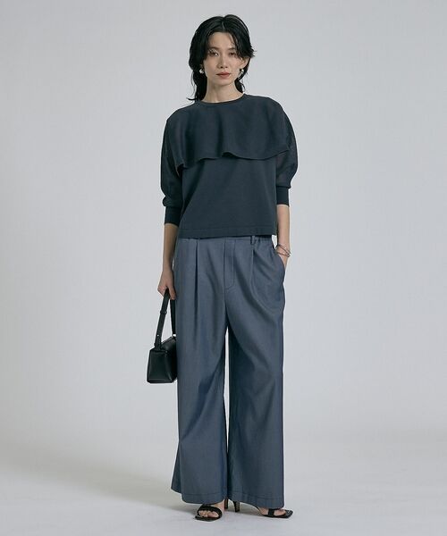 qualite / カリテ シャツ・ブラウス | 【ケープ×タンクの2WAY仕様】シアーケープニット【予約】 | 詳細13