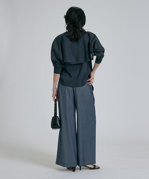 qualite / カリテ シャツ・ブラウス | 【ケープ×タンクの2WAY仕様】シアーケープニット【予約】 | 詳細14