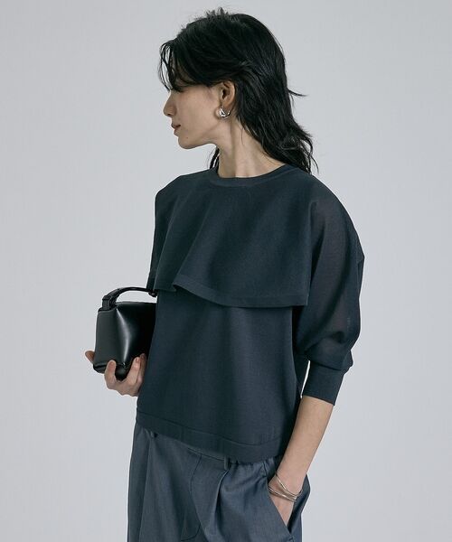 qualite / カリテ シャツ・ブラウス | 【ケープ×タンクの2WAY仕様】シアーケープニット【予約】 | 詳細15