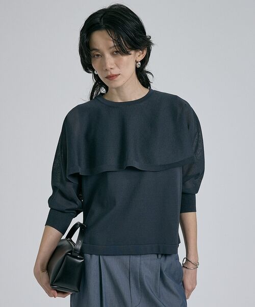 qualite / カリテ シャツ・ブラウス | 【ケープ×タンクの2WAY仕様】シアーケープニット【予約】 | 詳細19