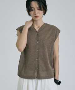 qualite / カリテ ベスト | 【前後着用可能！】ラメ2WAYニット【予約】