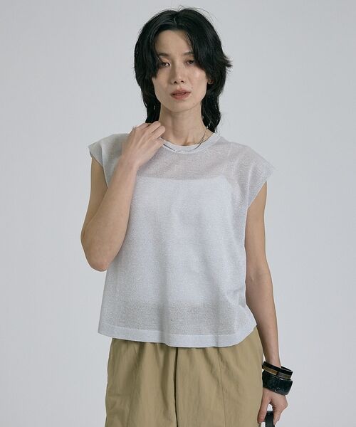 qualite / カリテ ベスト | 【前後着用可能！】ラメ2WAYニット【予約】 | 詳細2