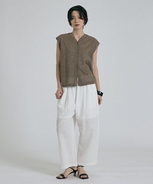 qualite / カリテ ベスト | 【前後着用可能！】ラメ2WAYニット【予約】 | 詳細7