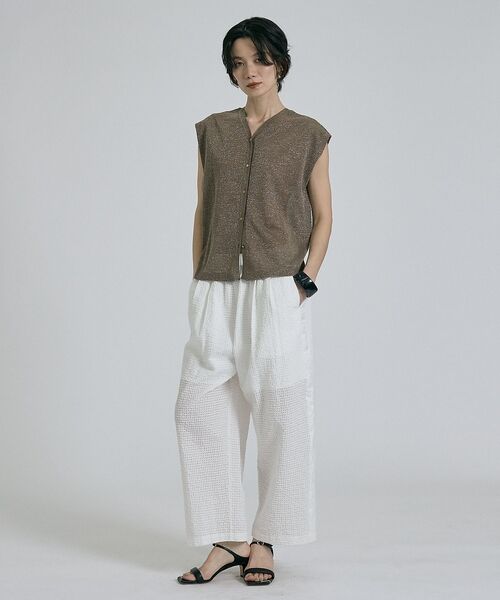 qualite / カリテ ベスト | 【前後着用可能！】ラメ2WAYニット【予約】 | 詳細8