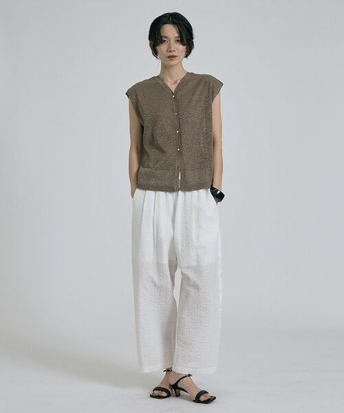 qualite / カリテ ベスト | 【前後着用可能！】ラメ2WAYニット【予約】 | 詳細9