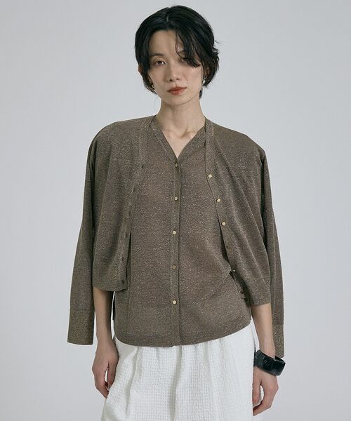 qualite / カリテ ベスト | 【前後着用可能！】ラメ2WAYニット【予約】 | 詳細12