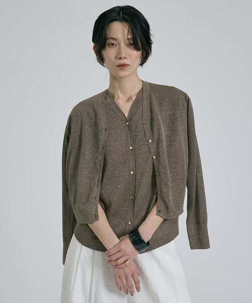 qualite / カリテ ベスト | 【前後着用可能！】ラメ2WAYニット【予約】 | 詳細13