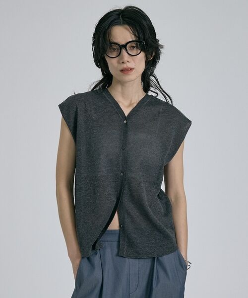 qualite / カリテ ベスト | 【前後着用可能！】ラメ2WAYニット【予約】 | 詳細30