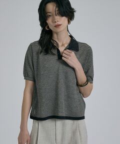 qualite / カリテ Tシャツ | ラメポロニットTシャツ【予約】