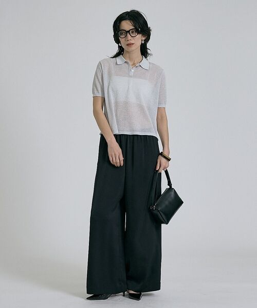 qualite / カリテ Tシャツ | ラメポロニットTシャツ【予約】 | 詳細1