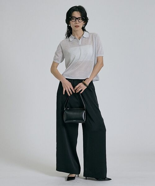 qualite / カリテ Tシャツ | ラメポロニットTシャツ【予約】 | 詳細3