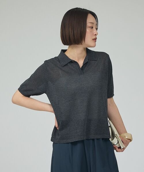 qualite / カリテ Tシャツ | ラメポロニットTシャツ【予約】 | 詳細17