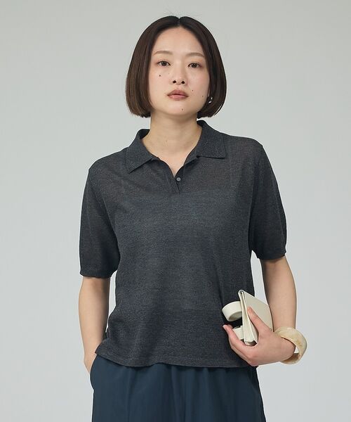 qualite / カリテ Tシャツ | ラメポロニットTシャツ【予約】 | 詳細18