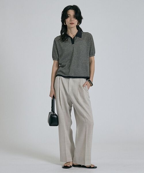 qualite / カリテ Tシャツ | ラメポロニットTシャツ【予約】 | 詳細21