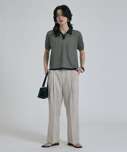 qualite / カリテ Tシャツ | ラメポロニットTシャツ【予約】 | 詳細22